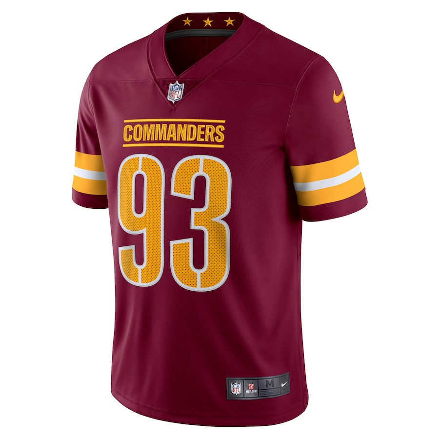 Jonathan Allen 93 Washington Commanders Vapor Limited Jersey - Burgundy