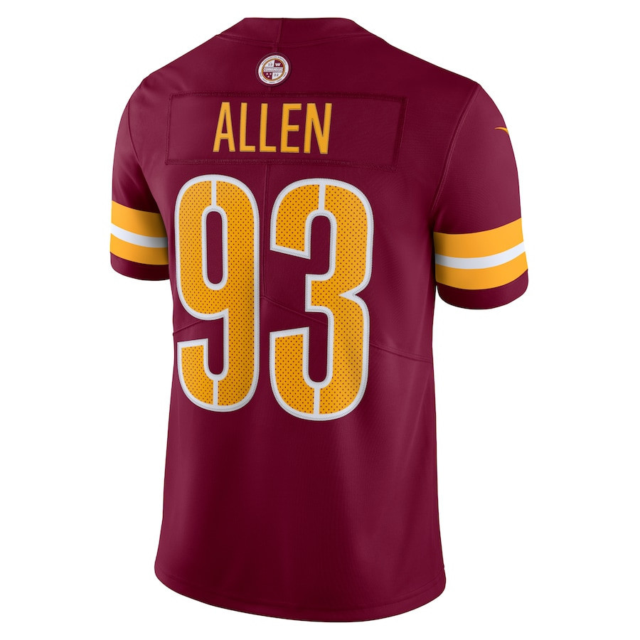 Jonathan Allen 93 Washington Commanders Vapor Limited Jersey - Burgundy