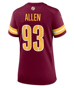 Jonathan Allen Washington Commanders Women's Player Game Jersey - Burgundy