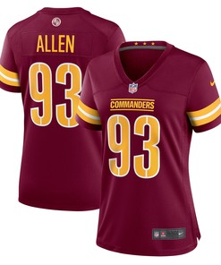 Jonathan Allen Washington Commanders Womens Player Game Jersey - Burgundy Nfl