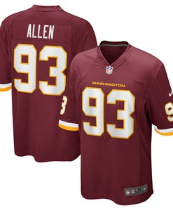 Jonathan Allen Washington Football Team Game Jersey - Burgundy Nfl