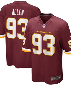 Jonathan Allen Washington Football Team Home Game Jersey - Burgundy Nfl