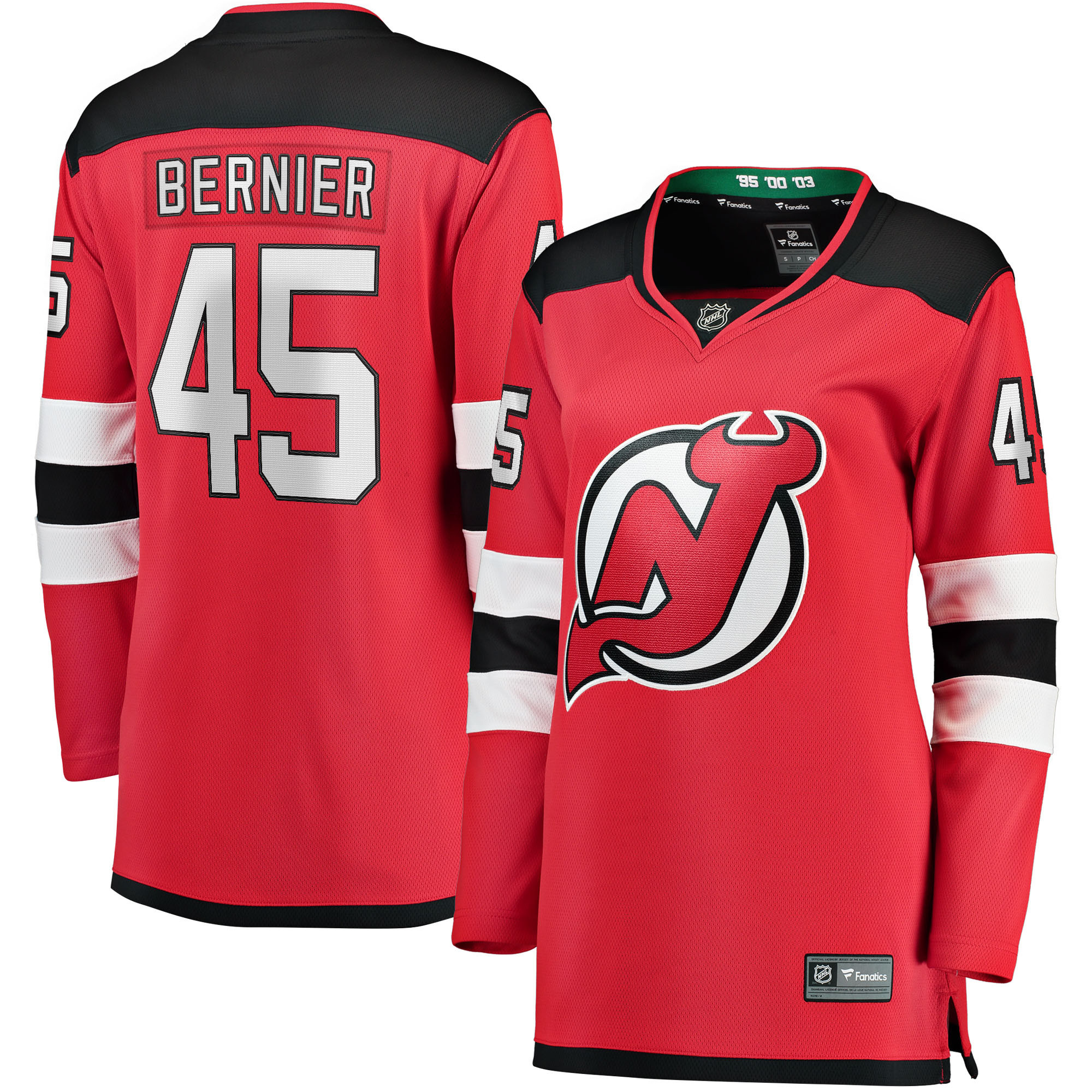 Jonathan Bernier New Jersey Devils Fanatics Branded Womens Breakaway Player Jersey - Red Nhl