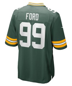 Jonathan Ford 99 Green Bay Packers Game Player Jersey - Green