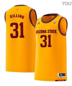 Jonathan Gilling 31 Arizona State Sun Devils Retro Basketball Youth Jersey - Yellow