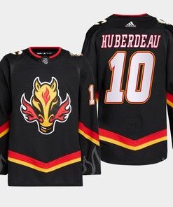 Jonathan Huberdeau 10 Calgary Flames Black Jersey 2022-23 Blasty Alternate Primegreen