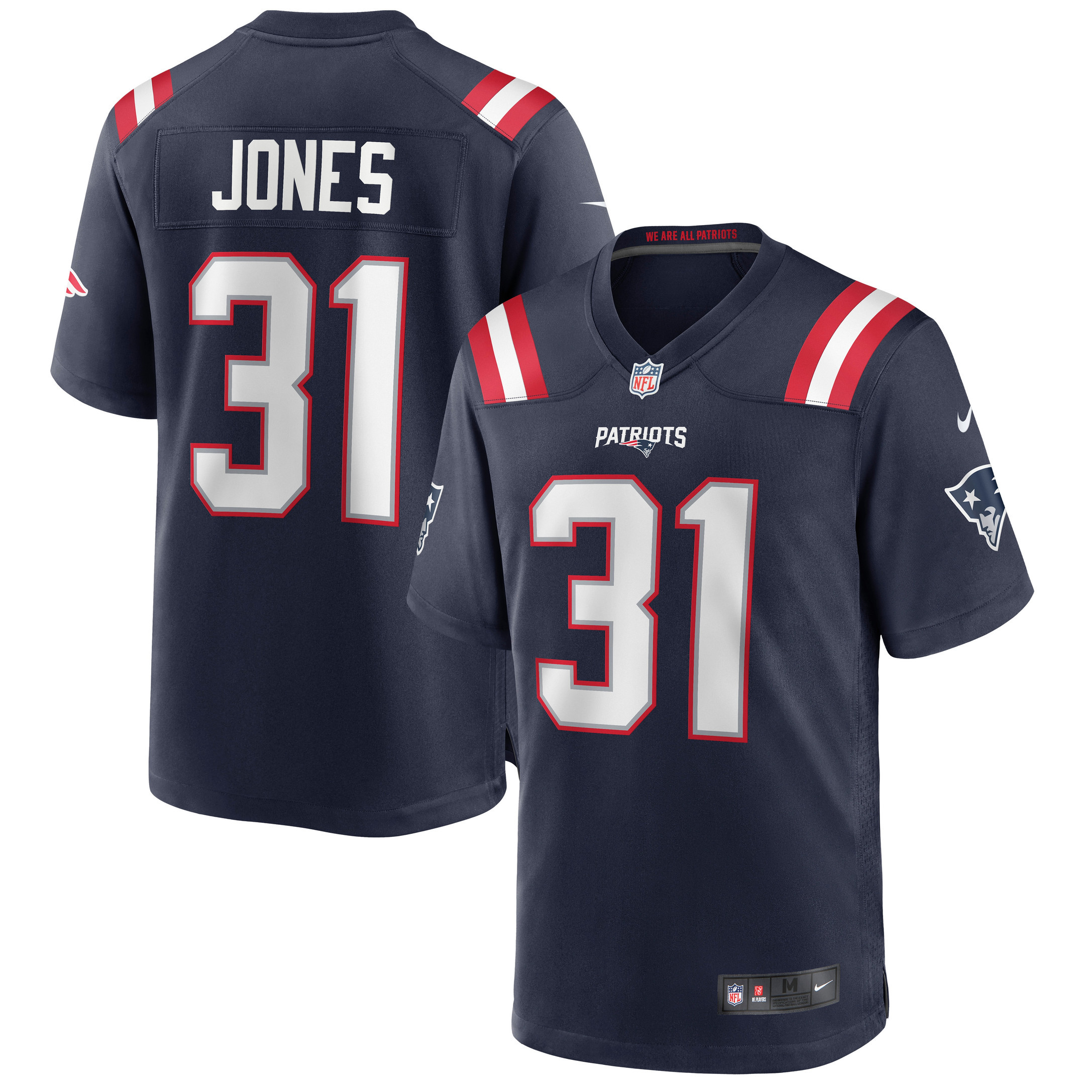 Jonathan Jones New England Patriots Game Jersey - Navy Nfl