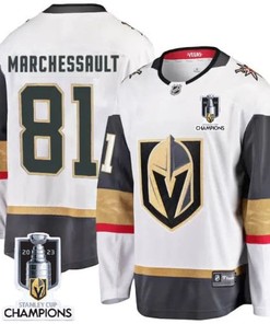 Jonathan Marchessault 81 Vegas Golden Knights 2023 Stanley Cup Champions Patch Away Breakaway Player Jersey - White