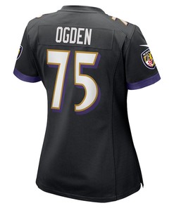 Jonathan Ogden 75 Baltimore Ravens Women's Retired Player Jersey - Black