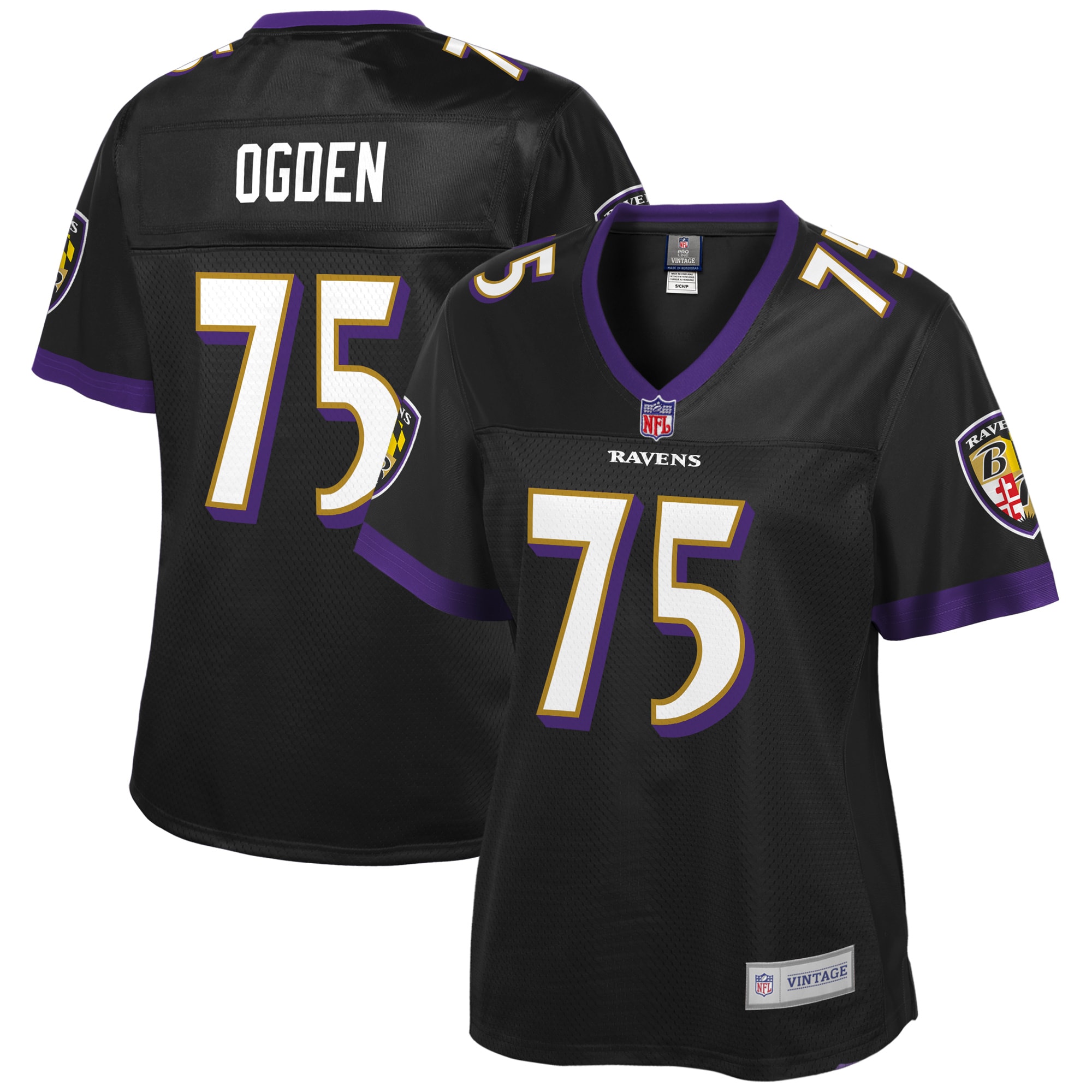 Jonathan Ogden Baltimore Ravens Nfl Pro Line Womens Retired Player Jersey - Black