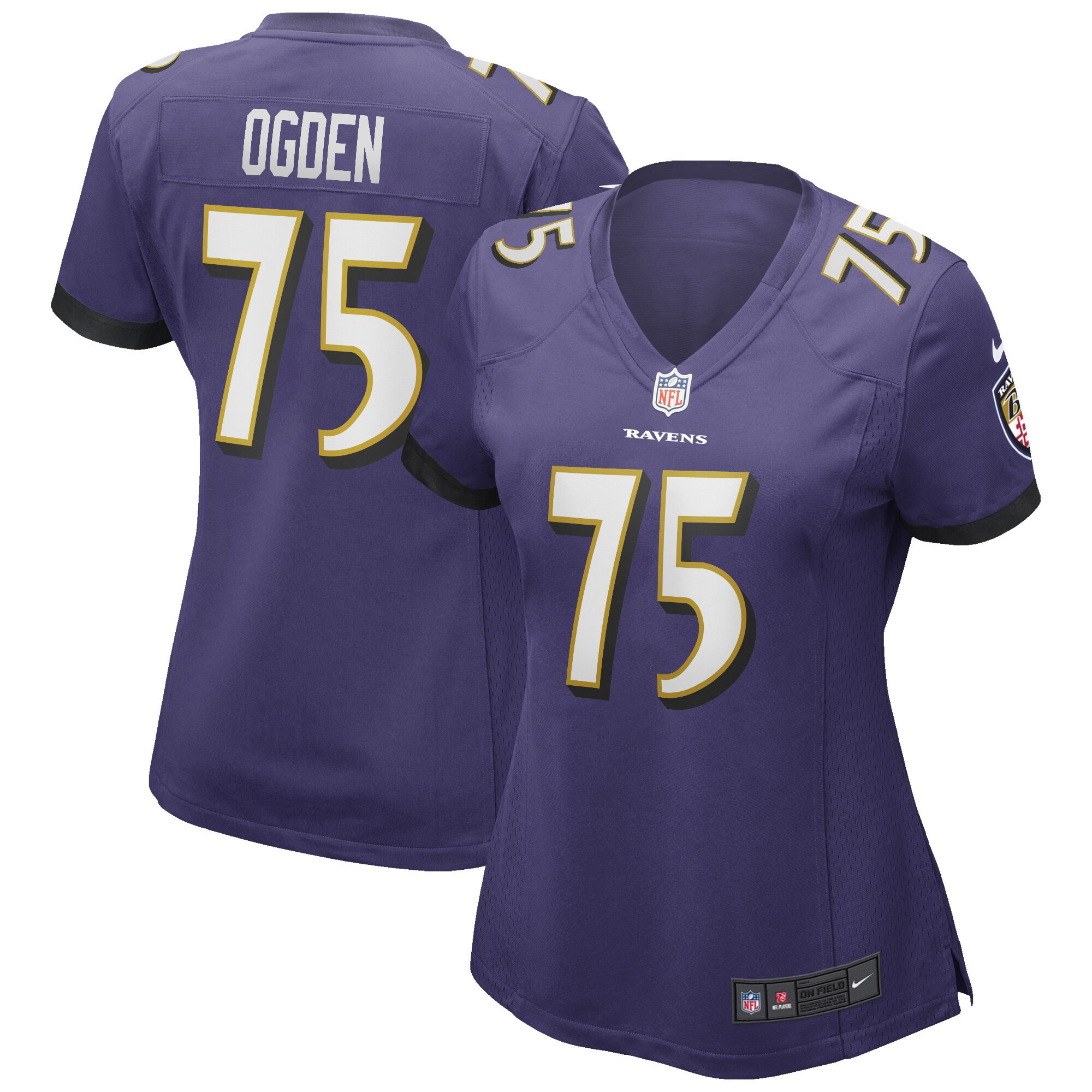 Jonathan Ogden Baltimore Ravens Womens Game Retired Player Jersey - Purple Nfl