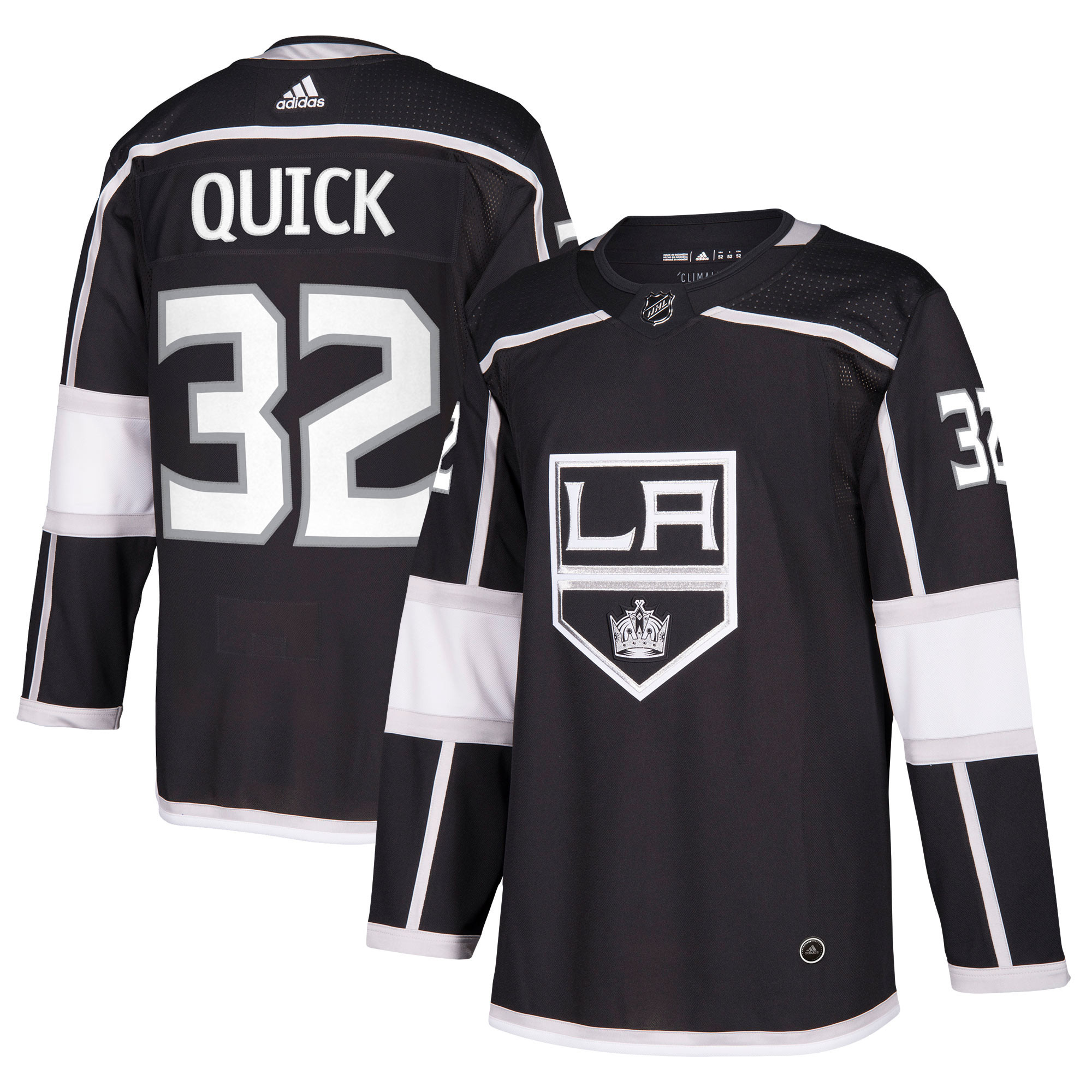 Jonathan Quick Los Angeles Kings Adidas Authentic Player Jersey - Black Nhl