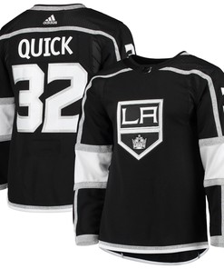 Jonathan Quick Los Angeles Kings Adidas Home Authentic Pro Player Jersey - Black Nhl