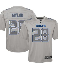 Jonathan Taylor 28 Indianapolis Colts Youth Atmosphere Game Jersey - Gray