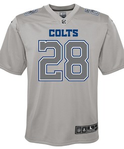 Jonathan Taylor 28 Indianapolis Colts Youth Atmosphere Game Jersey - Gray