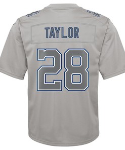 Jonathan Taylor 28 Indianapolis Colts Youth Atmosphere Game Jersey - Gray