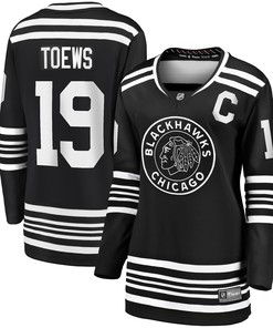 Jonathan Toews Chicago Blackhawks Fanatics Branded Womens Alternate 2019/20 Premier Breakaway Player Jersey - Black Nhl