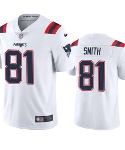 Jonnu Smith 81 New England Patriots White Vapor Limited Jersey