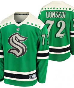 Joonas Donskoi 72 Seattle Kraken Green 2022 St. Patrick Jersey Jersey