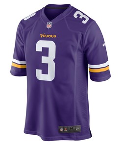 Jordan Addison 3 Minnesota Vikings 2023 NFL Draft Game Jersey - Purple