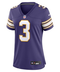 Jordan Addison 3 Minnesota Vikings Women's Classic Game Jersey - Purple