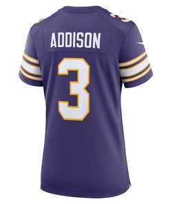 Jordan Addison 3 Minnesota Vikings Women's Classic Game Jersey - Purple