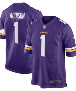 Jordan Addison Minnesota Vikings 2023 NFL Draft First Round Pick Game Jersey
