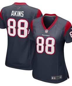 Jordan Akins Houston Texans Womens Game Jersey - Navy Nfl