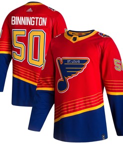 Jordan Binnington St. Louis Blues Adidas 2020/21 Reverse Retro Authentic Player Jersey - Red Nhl