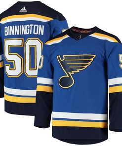 Jordan Binnington St. Louis Blues Adidas Home Authentic Player Jersey - Blue Nhl