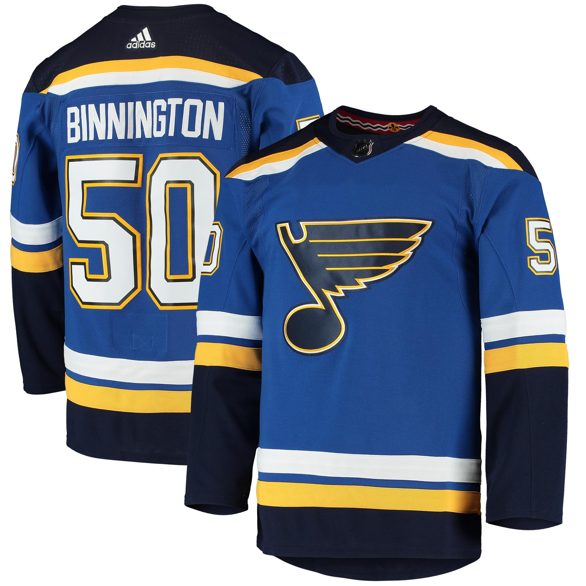 Jordan Binnington St. Louis Blues Adidas Home Authentic Player Jersey - Blue Nhl