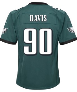 Jordan Davis 90 Philadelphia Eagles Super Bowl LVII Champions 2 Stars 2 Stars Youth Game Jersey - Black