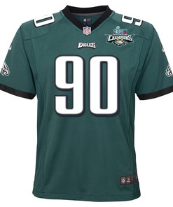 Jordan Davis 90 Philadelphia Eagles Super Bowl LVII Champions 2 Stars 2 Stars Youth Game Jersey - Black