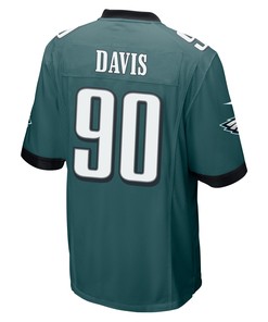 Jordan Davis 90 Philadelphia Eagles Super Bowl LVII Champions 2 Stars Men Game Jersey - Midnight Green