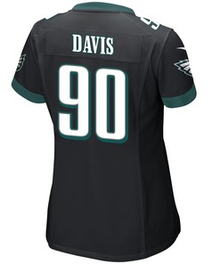 Jordan Davis 90 Philadelphia Eagles Super Bowl LVII Champions Women Game Jersey - Black