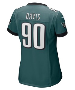 Jordan Davis 90 Philadelphia Eagles Women's Player Game Jersey - Midnight Green