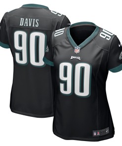 Jordan Davis Philadelphia Eagles Womens Player Game Jersey Black Nfl