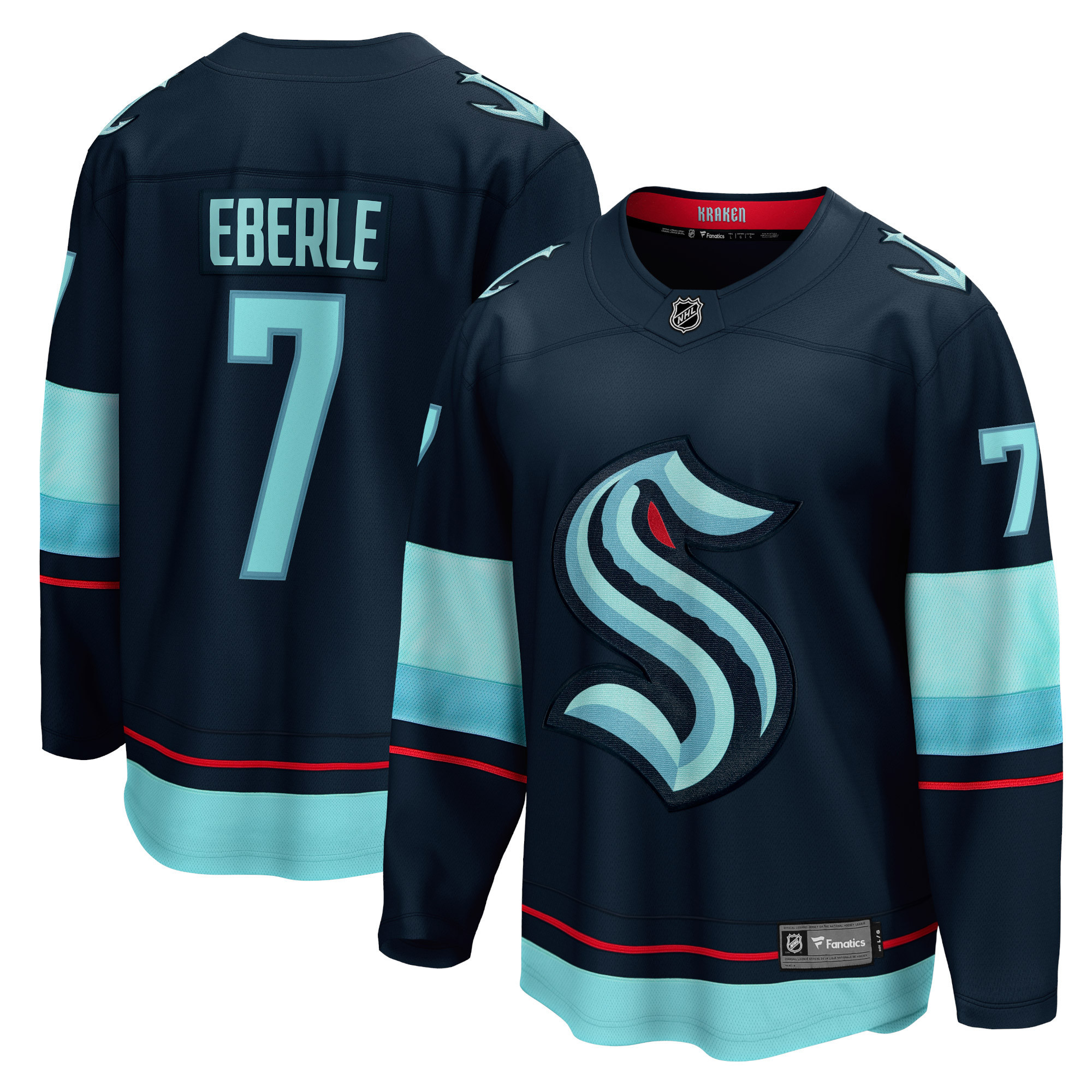 Jordan Eberle Seattle Kraken Fanatics Branded Home Premier Breakaway Player Jersey Deep Sea Blue Nhl