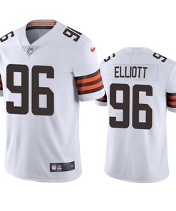 Jordan Elliott 96 Cleveland Browns White Vapor Limited Jersey