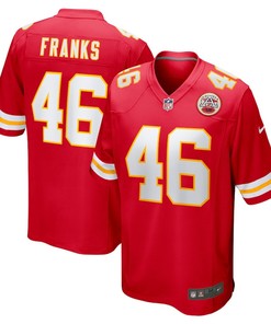 Jordan Franks Kansas City Chiefs Game Player Jersey - Red