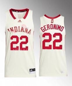 Jordan Geronimo 22 Indiana Hoosiers Jersey 2022-23 Honoring Black Excellence Basketball Cream