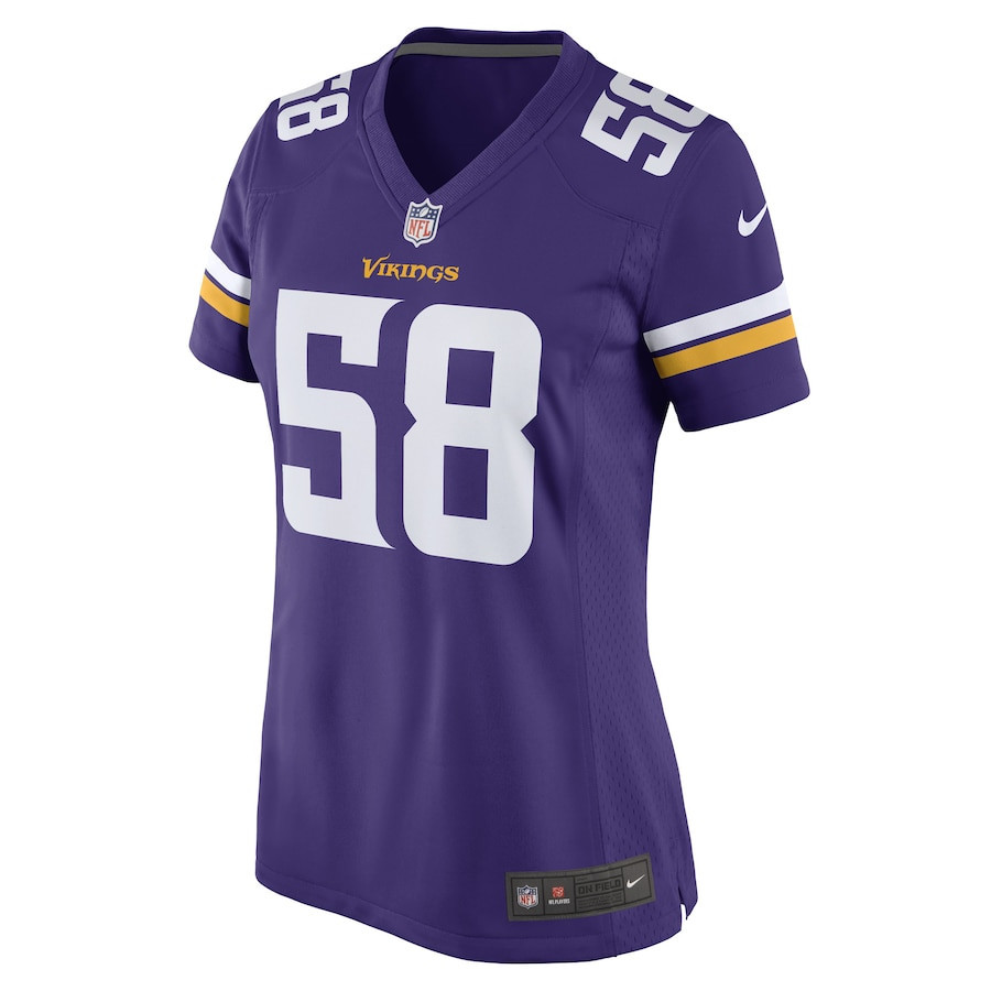 Jordan Hicks Minnesota Vikings Women's Game Player Jersey - Purpl