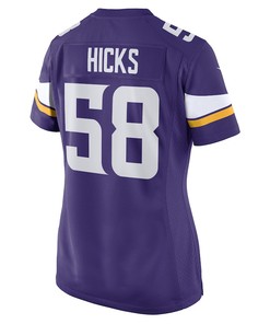 Jordan Hicks Minnesota Vikings Women's Game Player Jersey - Purpl