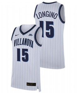 Jordan Longino 15 White Villanova Wildcats 2023 Home College Basketball Jersey