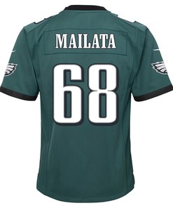 Jordan Mailata 68 Philadelphia Eagles Super Bowl LVII Champions 2 Stars 2 Stars Youth Game Jersey - Black