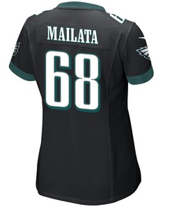Jordan Mailata 68 Philadelphia Eagles Super Bowl LVII Champions 2 Stars Women Game Jersey - Black