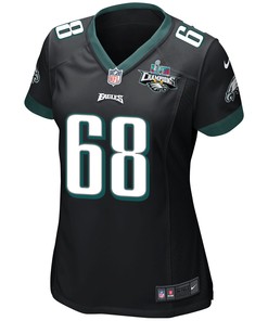 Jordan Mailata 68 Philadelphia Eagles Super Bowl LVII Champions 2 Stars Women Game Jersey - Black