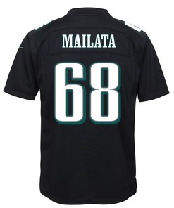 Jordan Mailata 68 Philadelphia Eagles Super Bowl LVII Champions 2 Stars Youth Game Jersey - Black