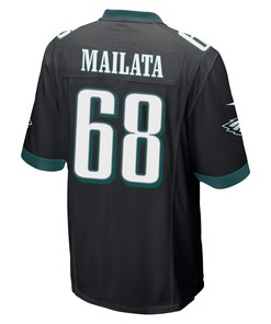 Jordan Mailata 68 Philadelphia Eagles Super Bowl LVII Champions Men Game Jersey - Black