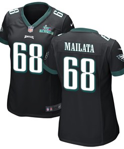 Jordan Mailata 68 Philadelphia Eagles Super Bowl LVII Champions Women Game Jersey - Black